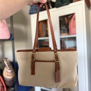 Vintage Coach Legacy West Twill Shoulder Tote Bag 9869